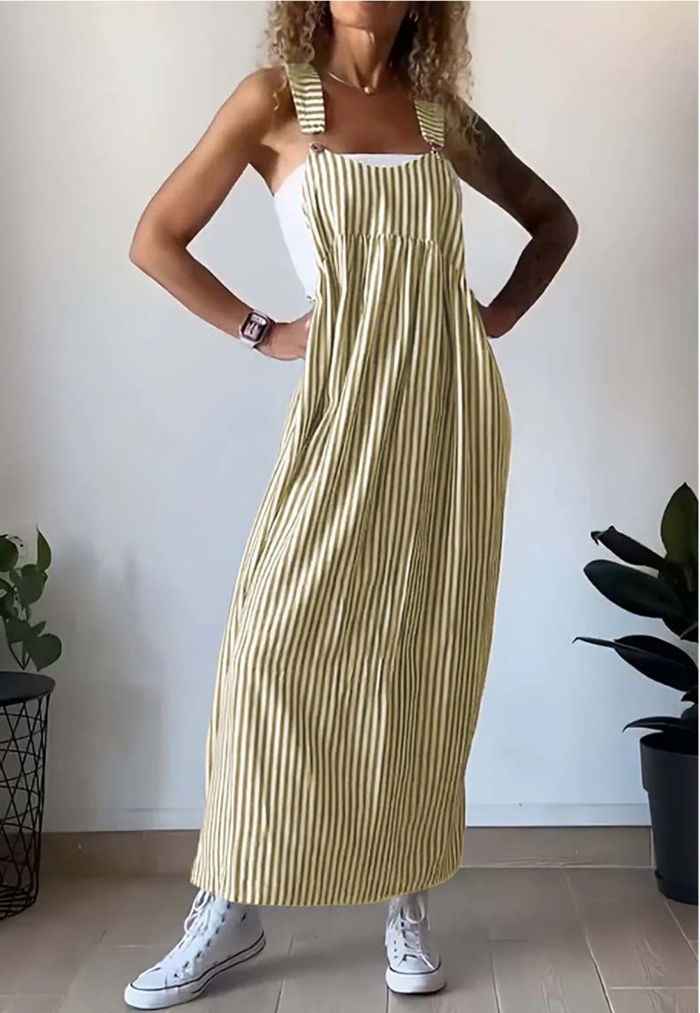Ilenia® | Casual Striped Overalls