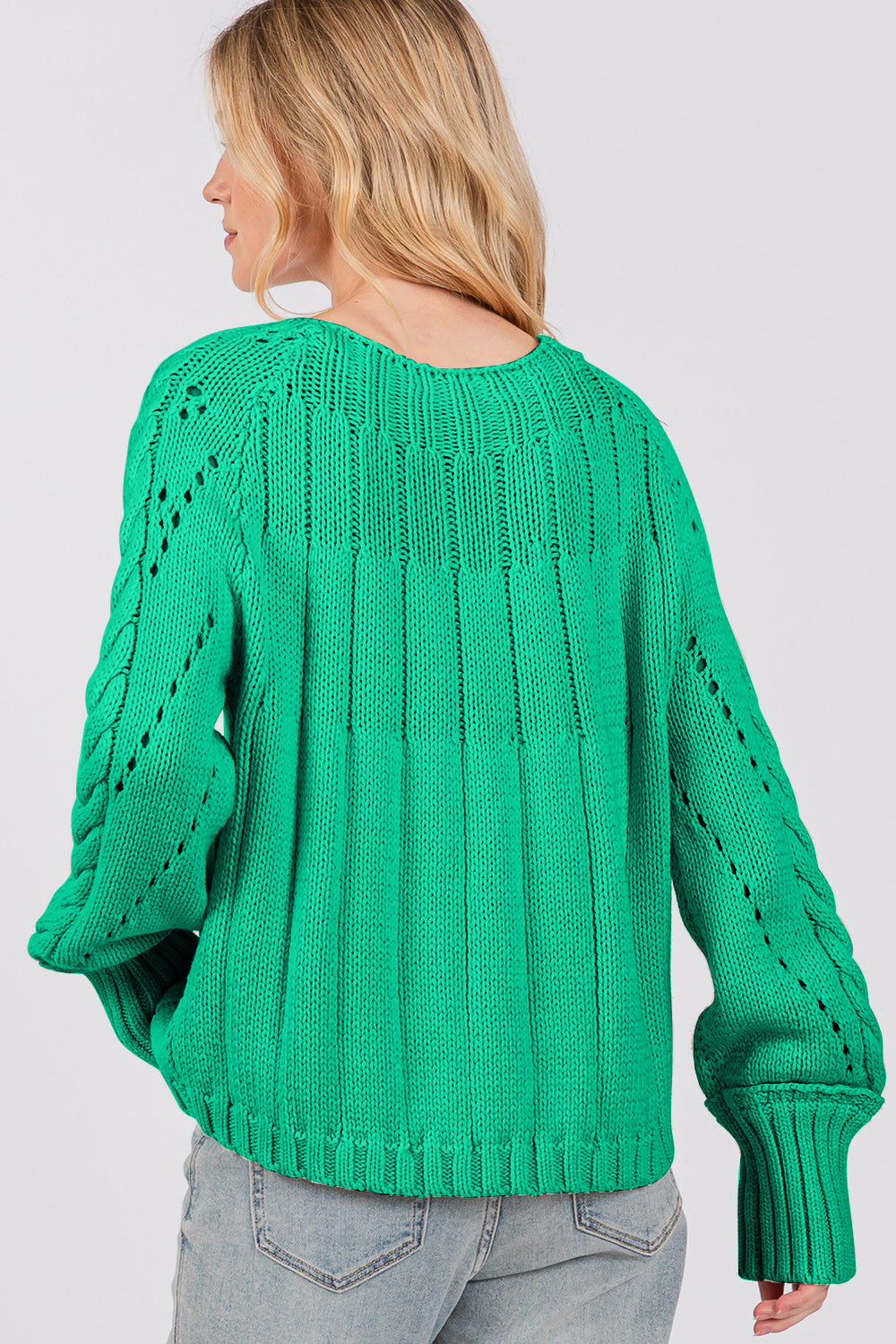 Rosario | Long-sleeved cable knit sweater