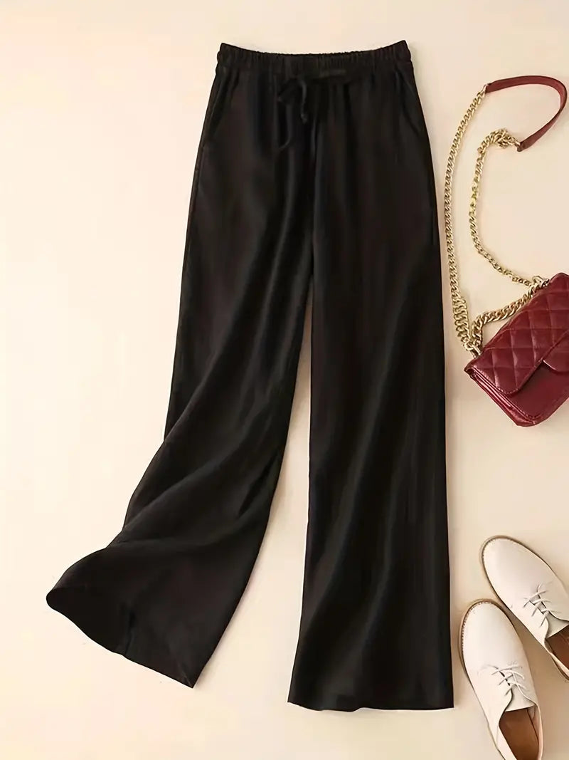 Tiffany® | Elegant Straight Linen Pants