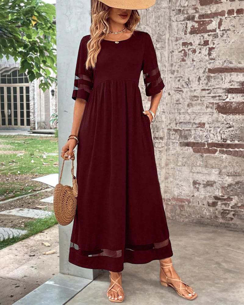 Violet® | Relaxed Half Sleeve Maxi Dress