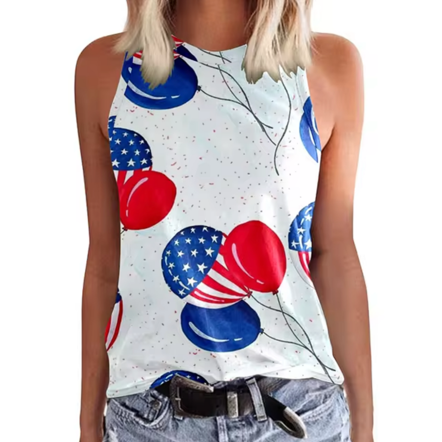 Isabelle® | Sleeveless T-Shirts With Printed Designs