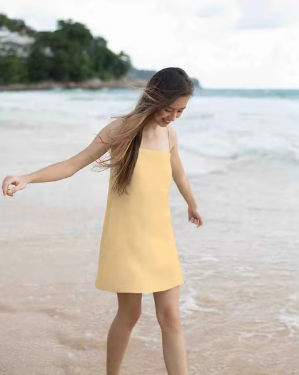 Palmira® | Cotton Linen Summer Dress With Thin Straps