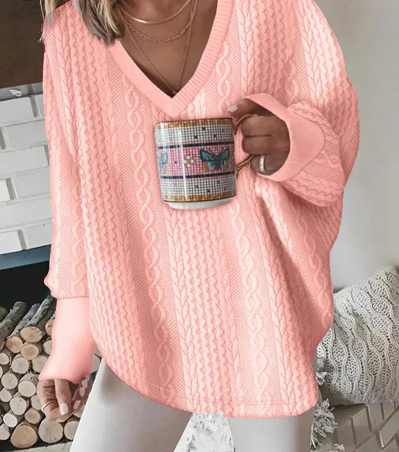 Carina | Versatile sweater with a button-down collar