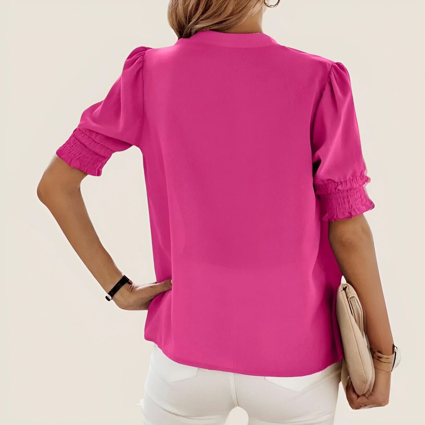 Vanesa® | Short Sleeve Blouse With V-Neck