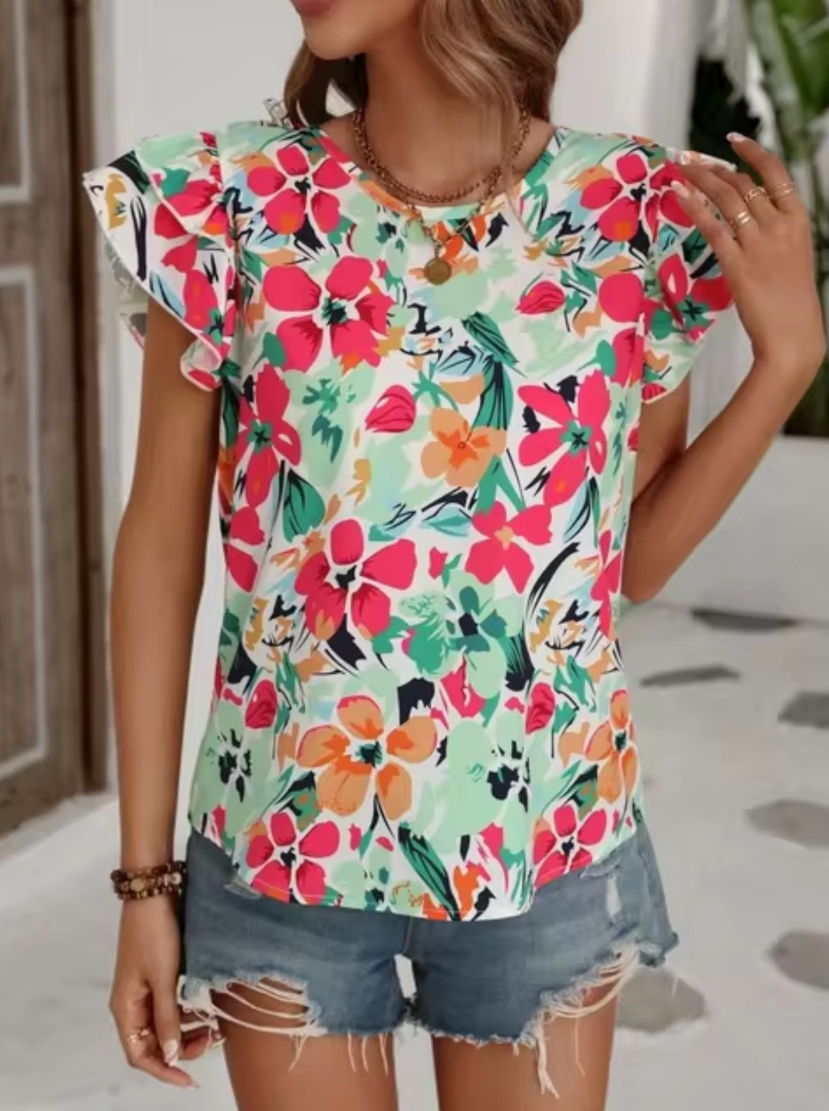 Diana® | Floral Print Summer Blouse
