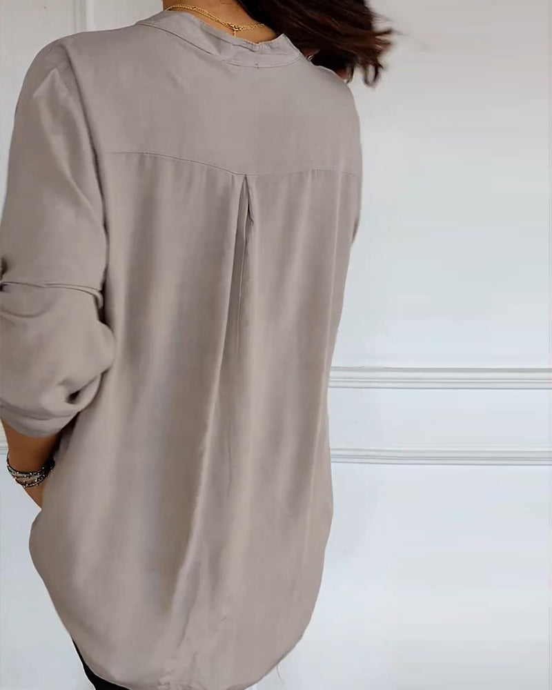 Emma® | Women'S Button-Front Blouse With Sequin Trim