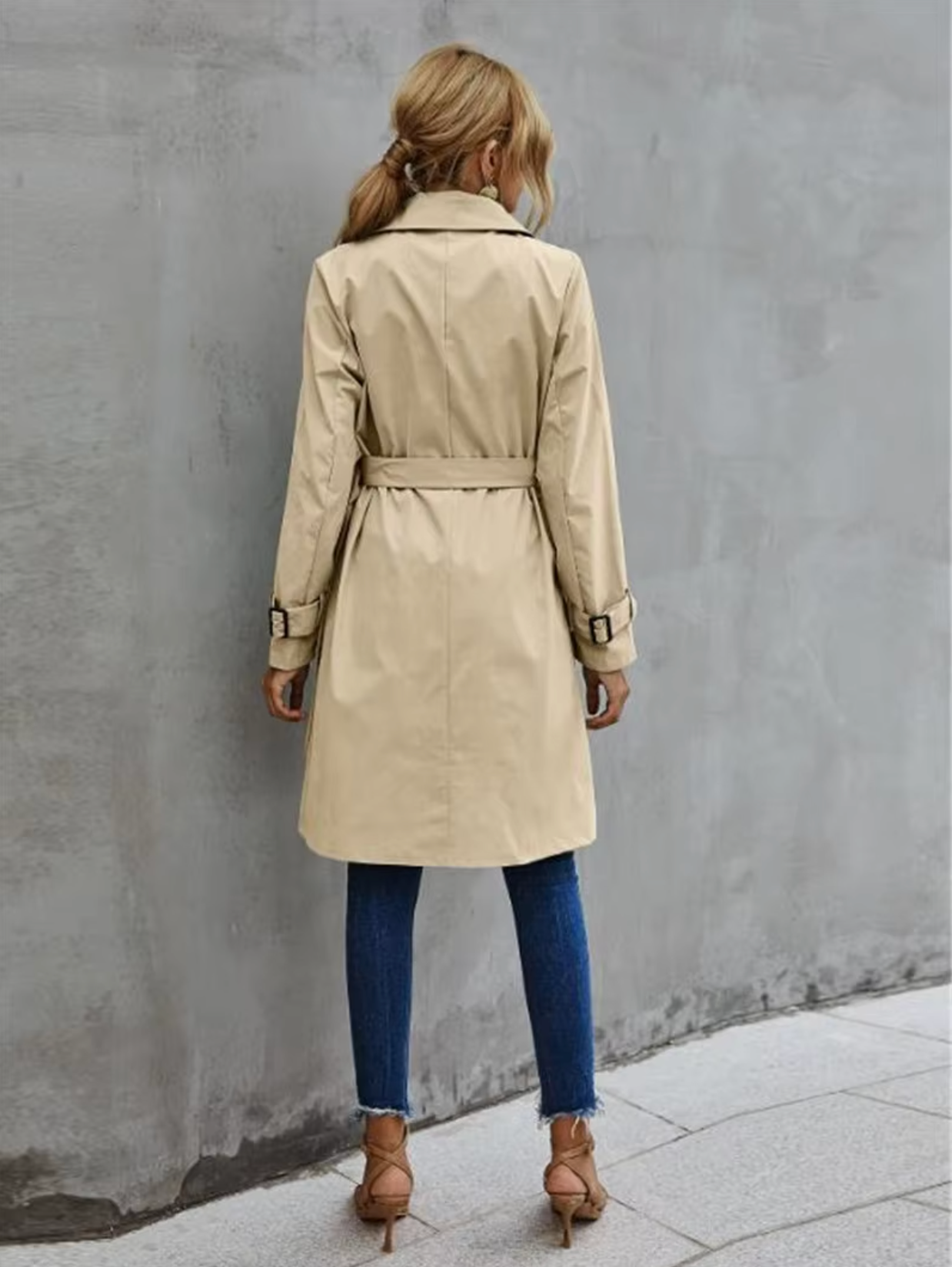 Geraldine | Casual long sleeve trench coat