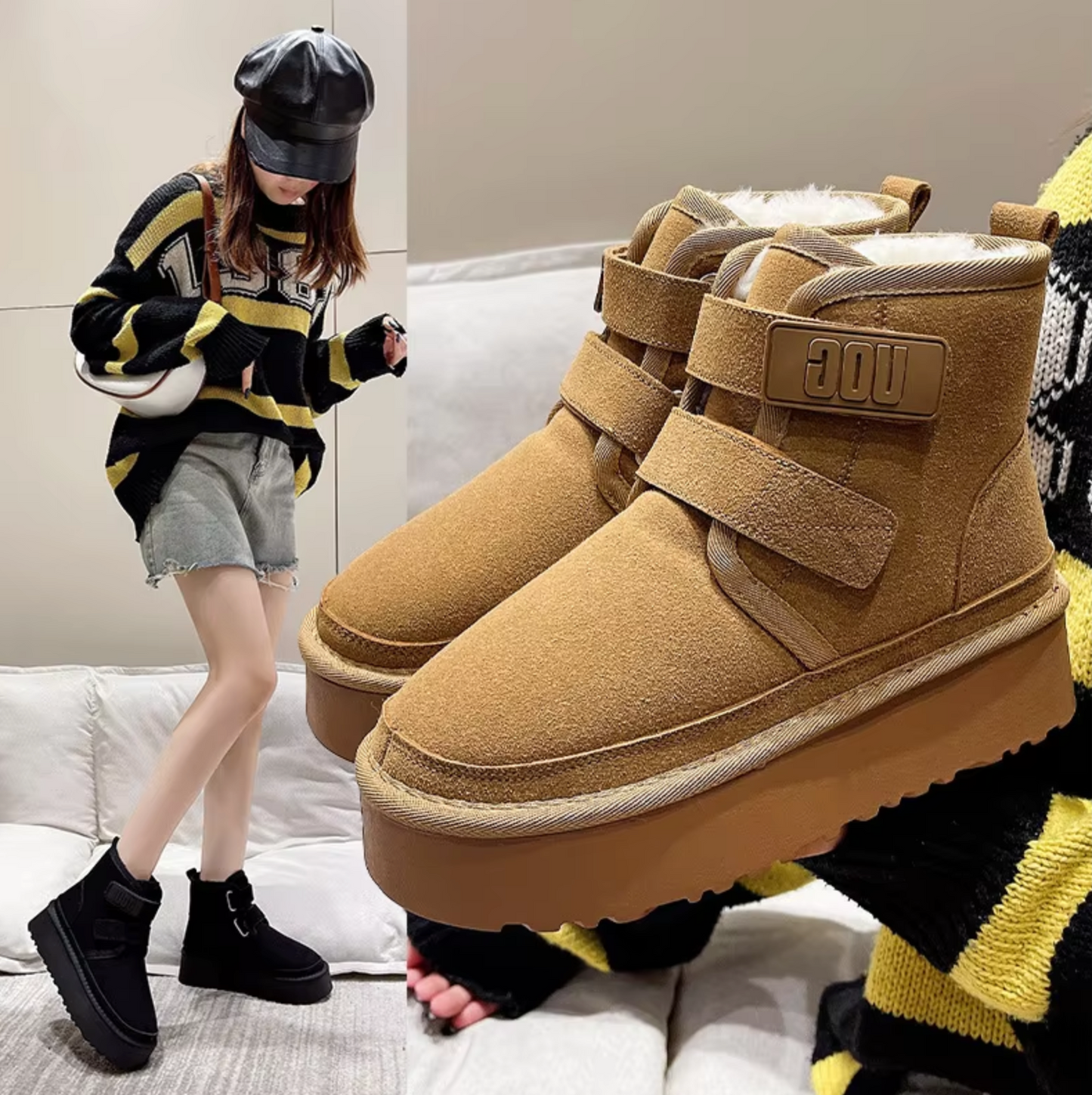 Sara | Suede plush winter boots