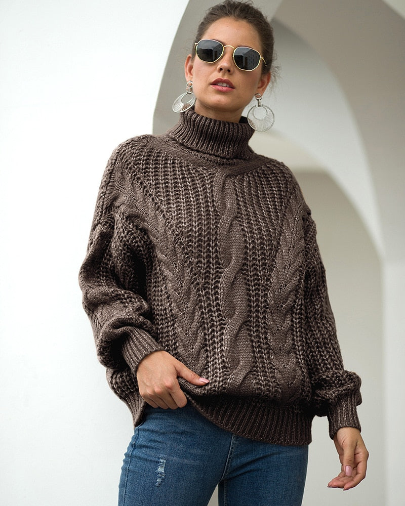 Rina | Turtleneck knitted sweater for women
