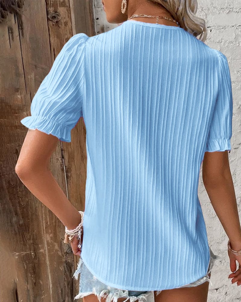 Marika® | Lace Blouse With V-Neck