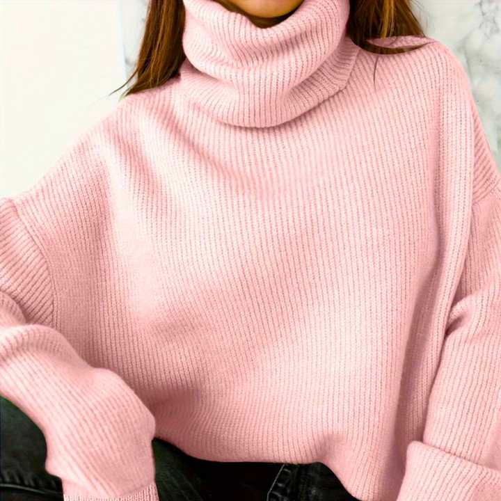 Nadia | elegant autumn sweater with oversized turtleneck for women