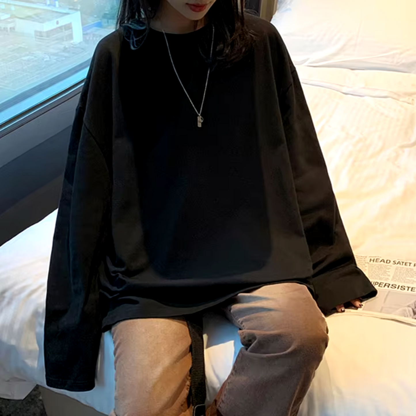 Isabel | Long sleeve cotton t-shirt