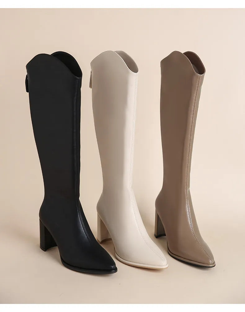 Liliana | Elegant women's boots with zipper and high heel