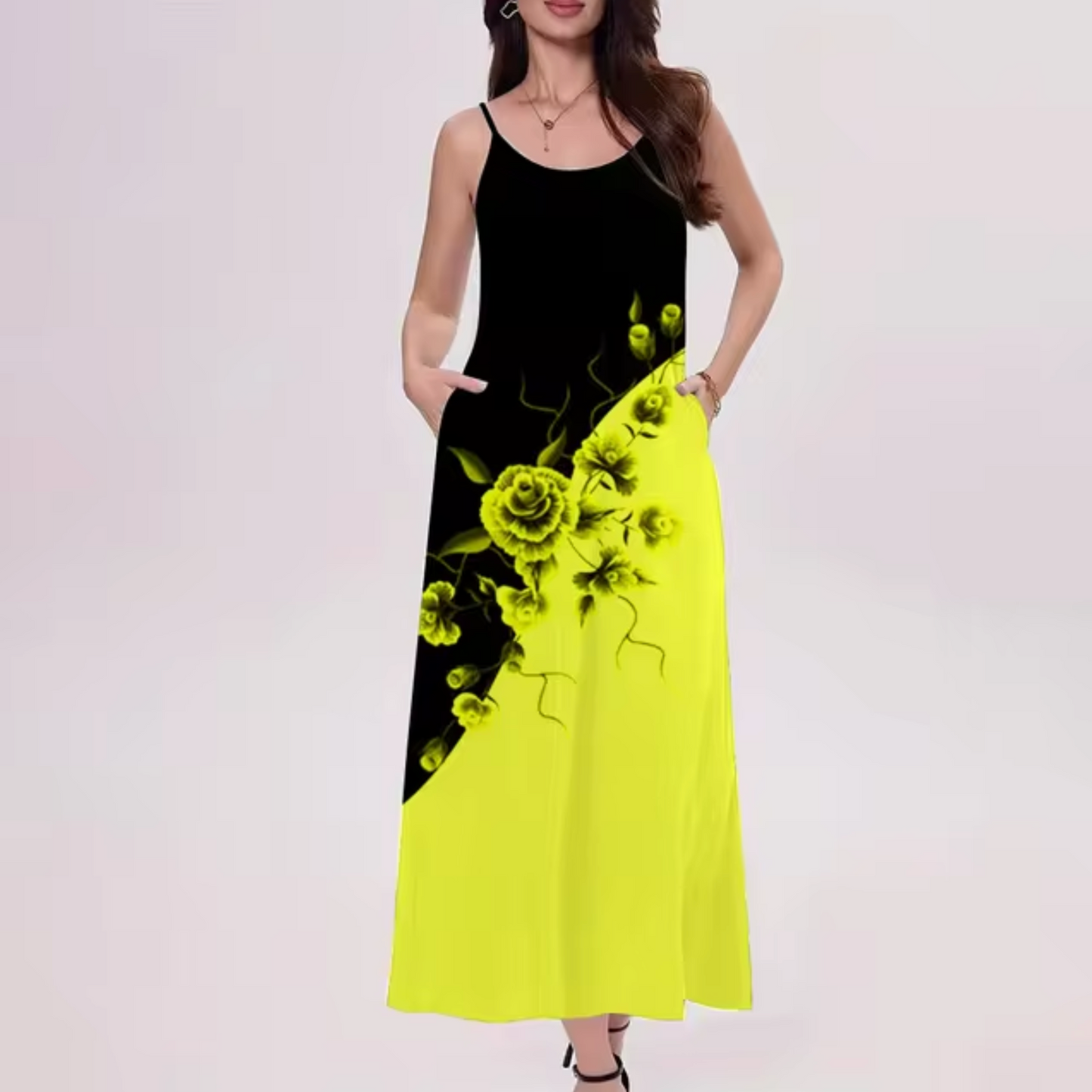 Silvia® | Long Color Block Dress