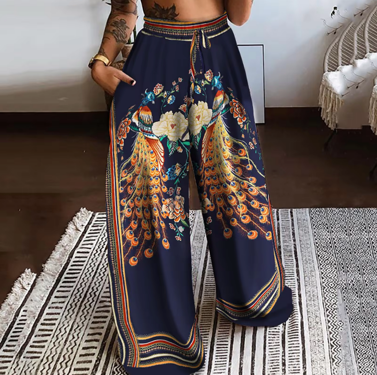 Rossana® | High Waisted Boho Print Pants