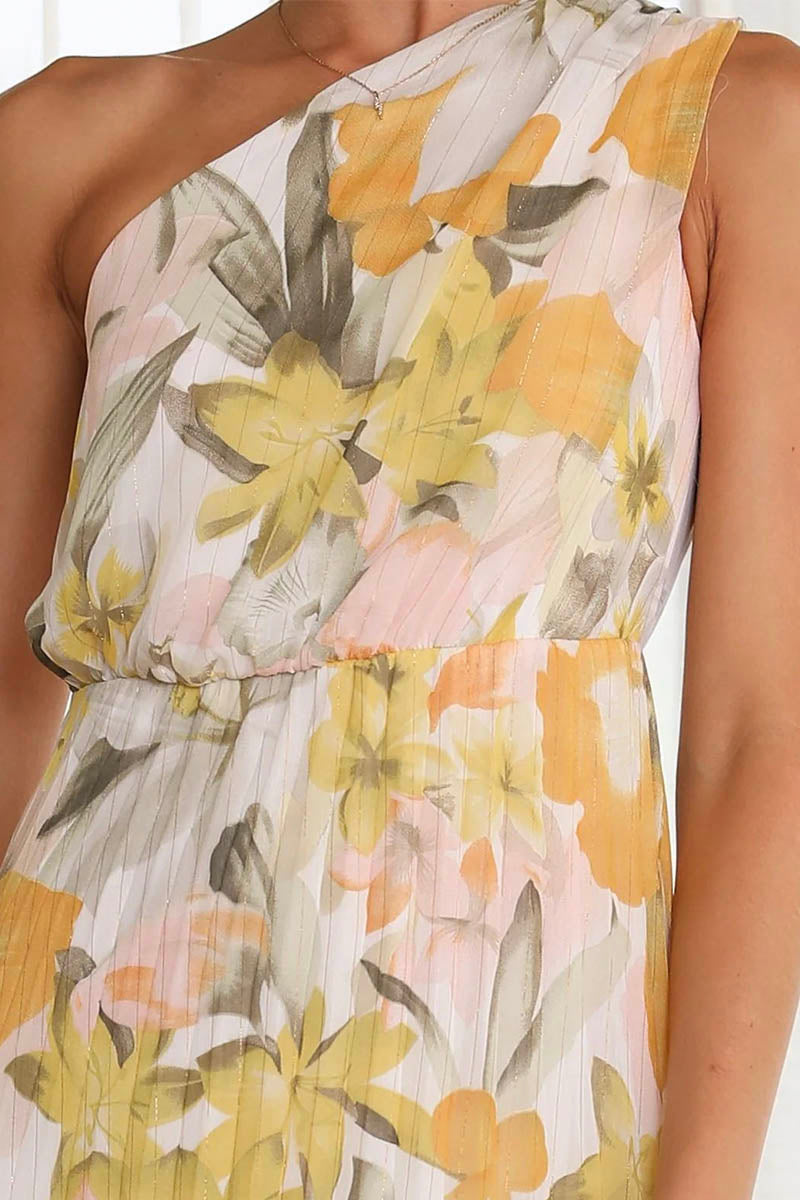 Maria® | Printed Dress With Dropped Sleeves