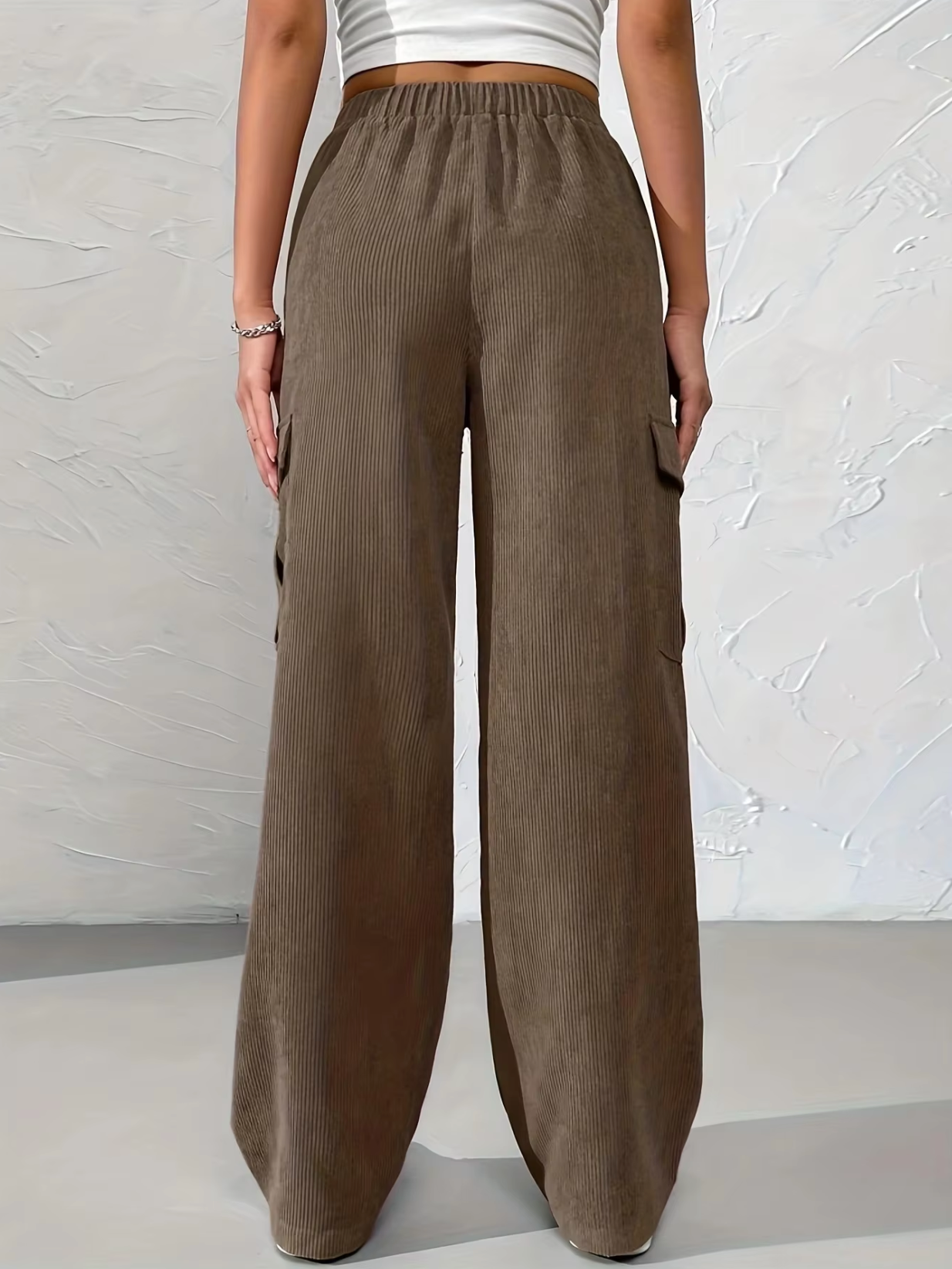 Pilar | Wide-leg corduroy cargo pants