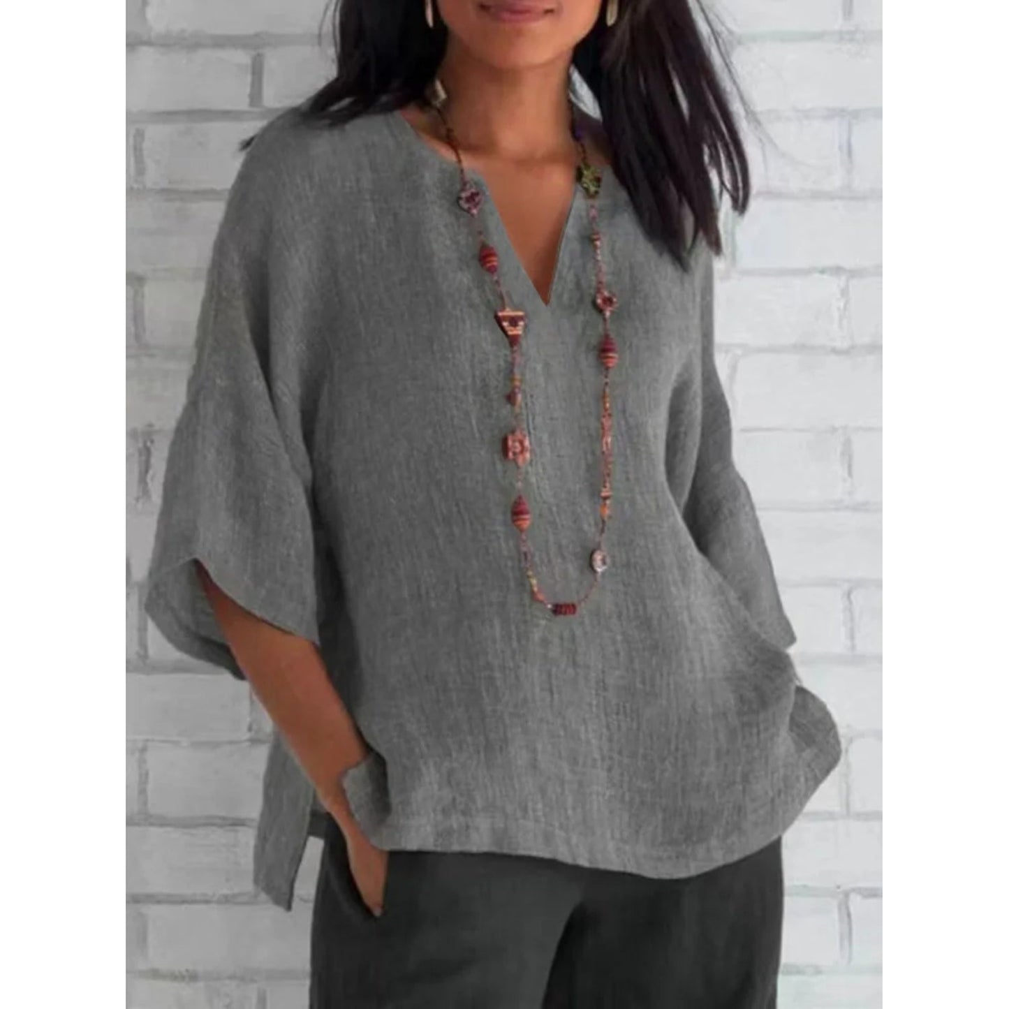 Marina® | Women'S Blouse Made Of Cotton And Linen