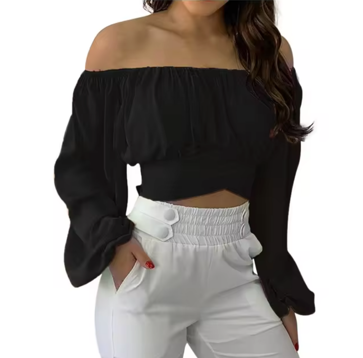 Rosella® | Off-The-Shoulder Crop Top