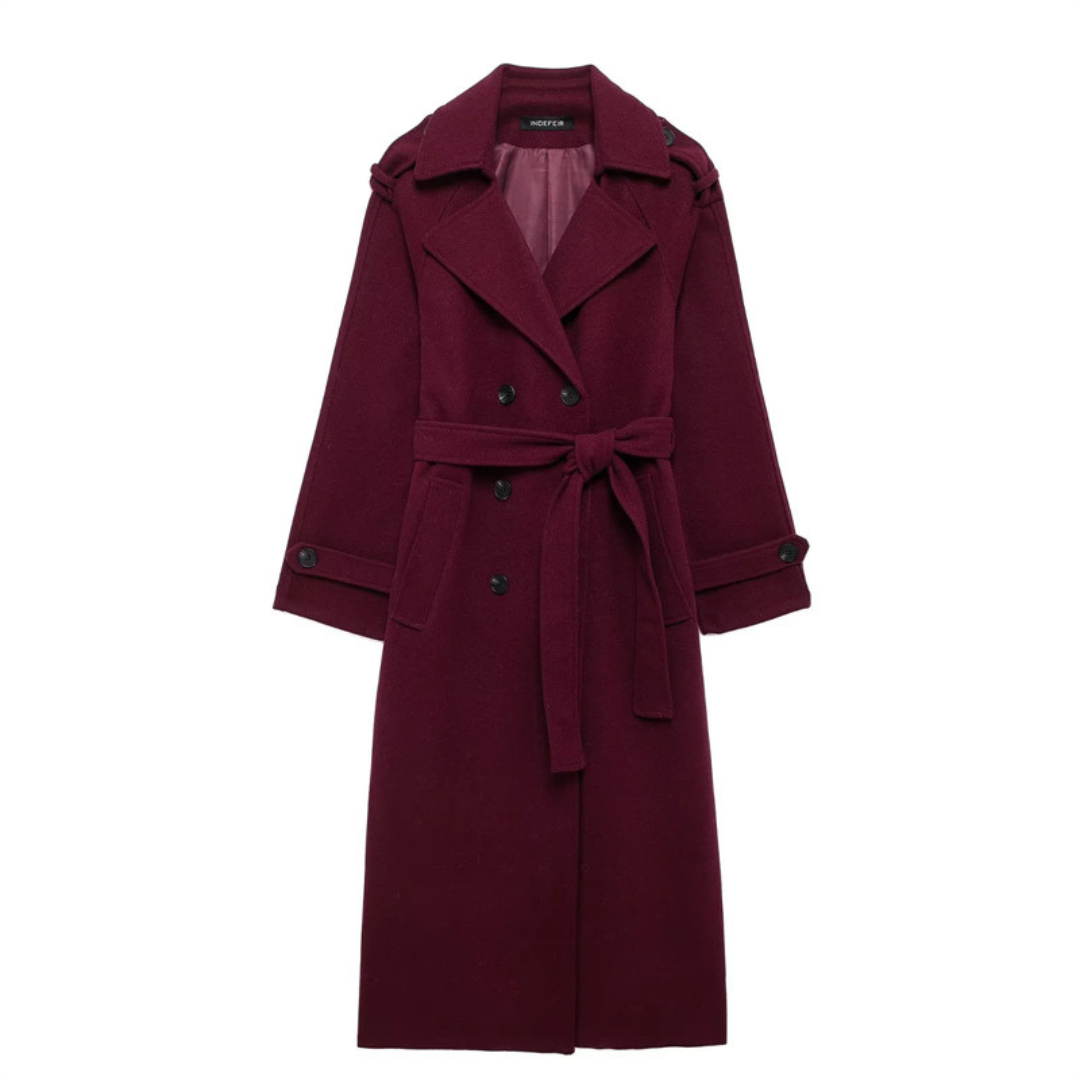 Adriana® | Elegant burgundy coat