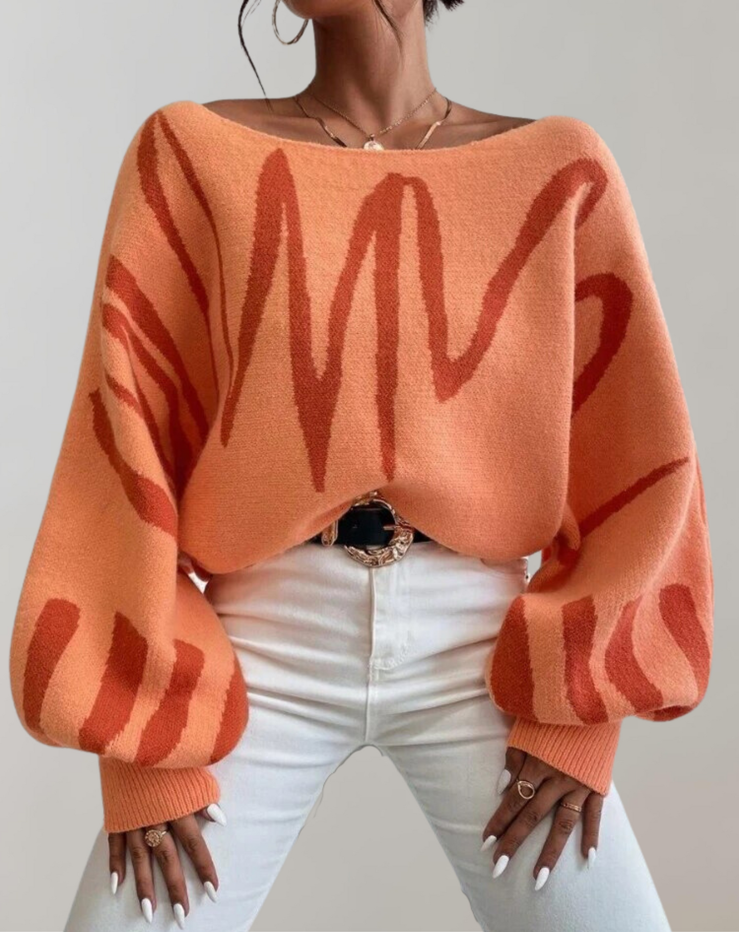 Belén® | Print Lantern Sleeves Off-Shoulder