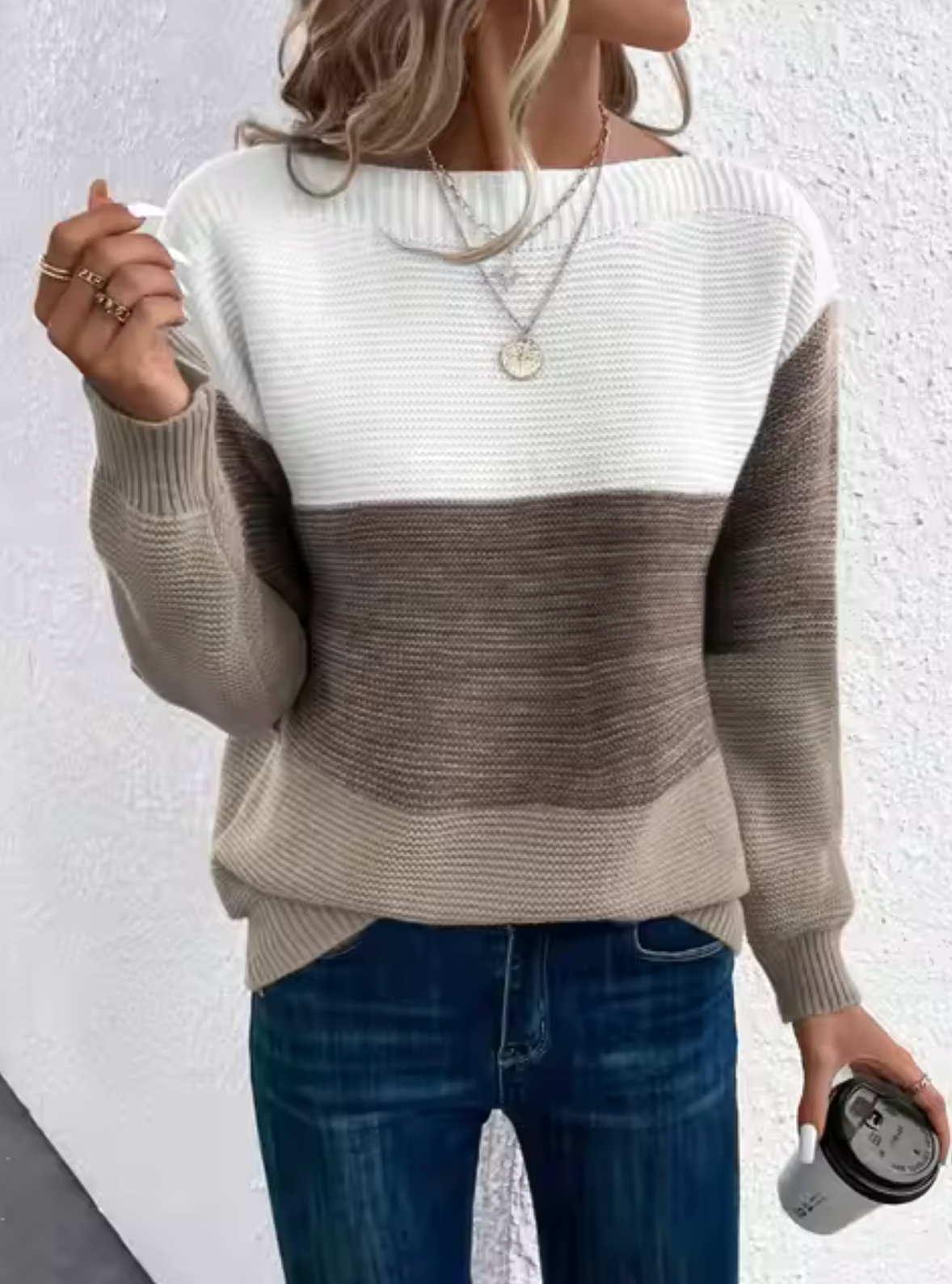Rafaela | Tri-color knitted sweater