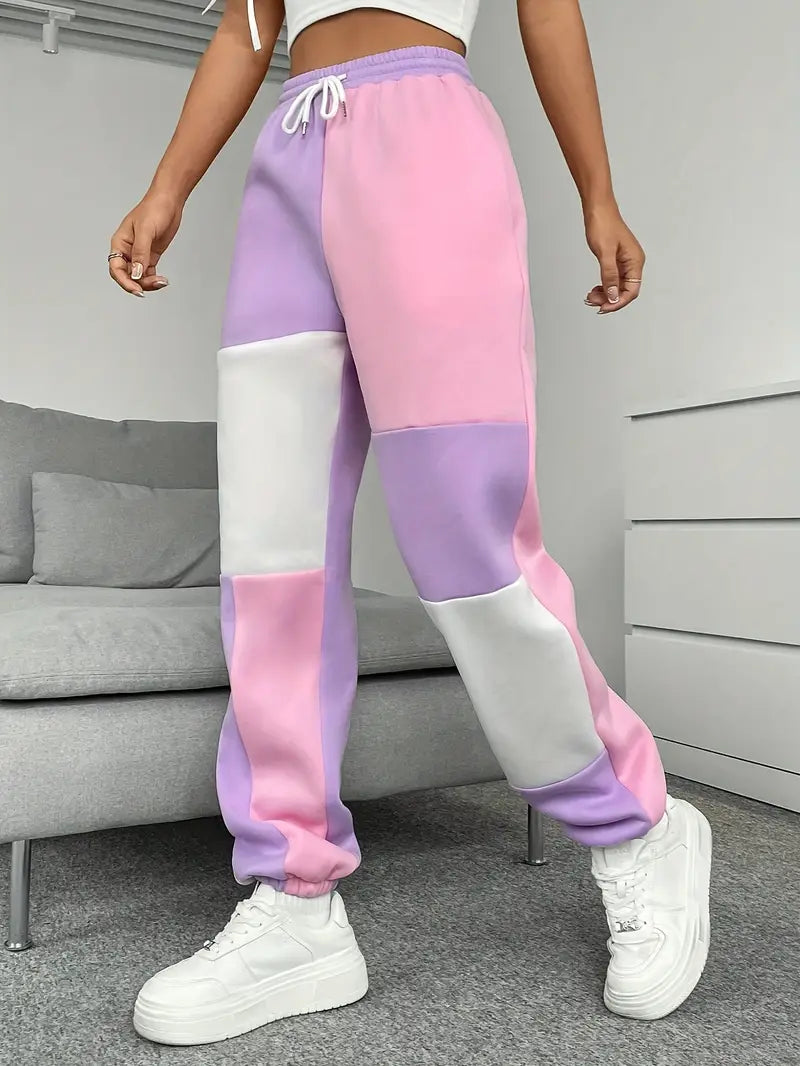 Jimena | Stylish jogging pants with a color block design