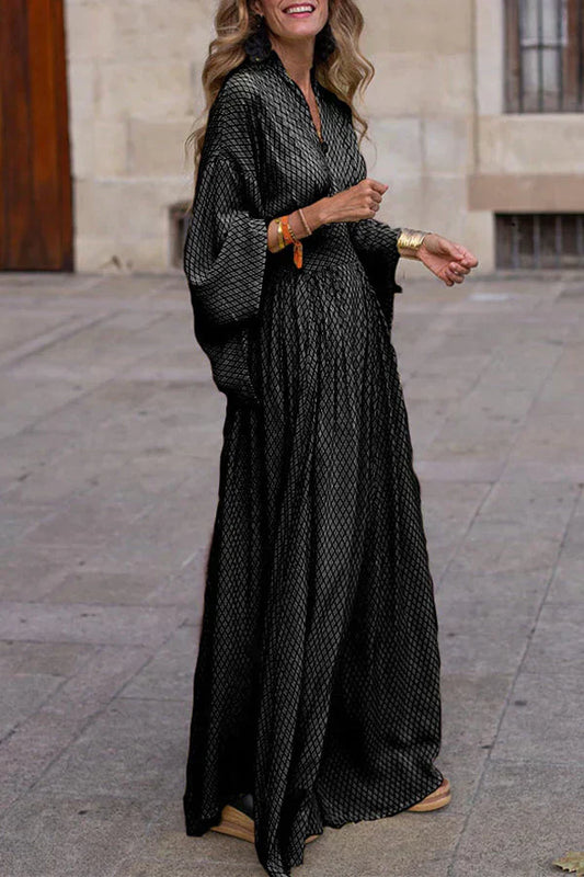 Mercedes® | Women's geometric long-sleeved dress