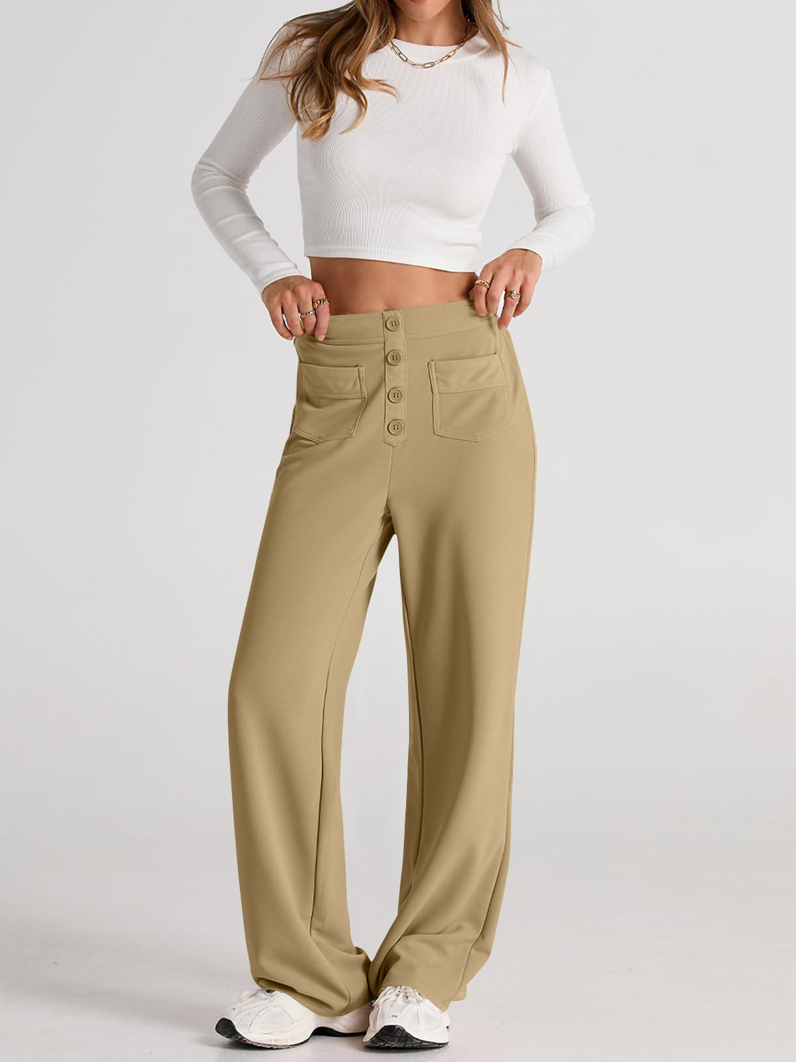 Aurora | Wide-leg, high-waisted trousers