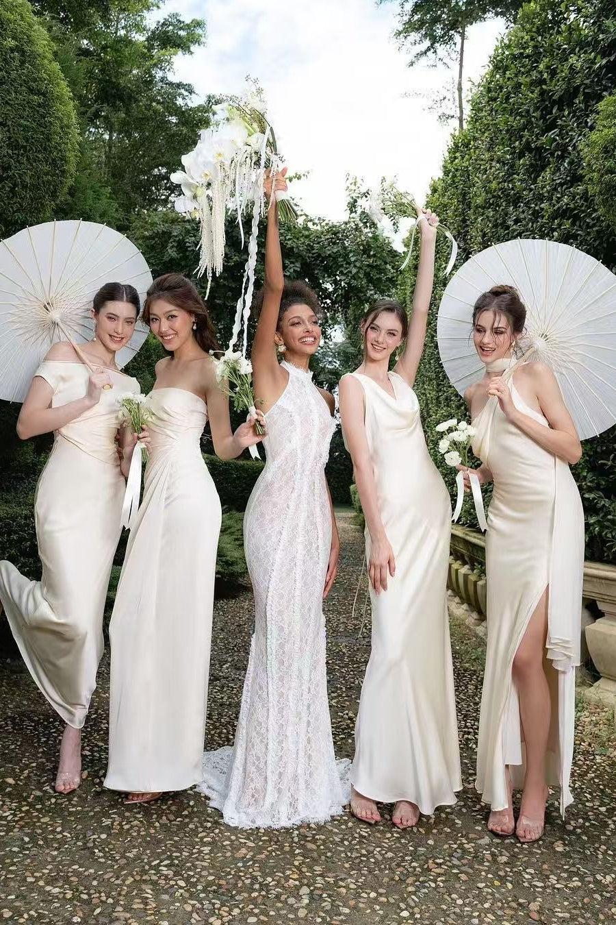 Vintage Lace Off Shoulder Mermaid Train Reception Dress