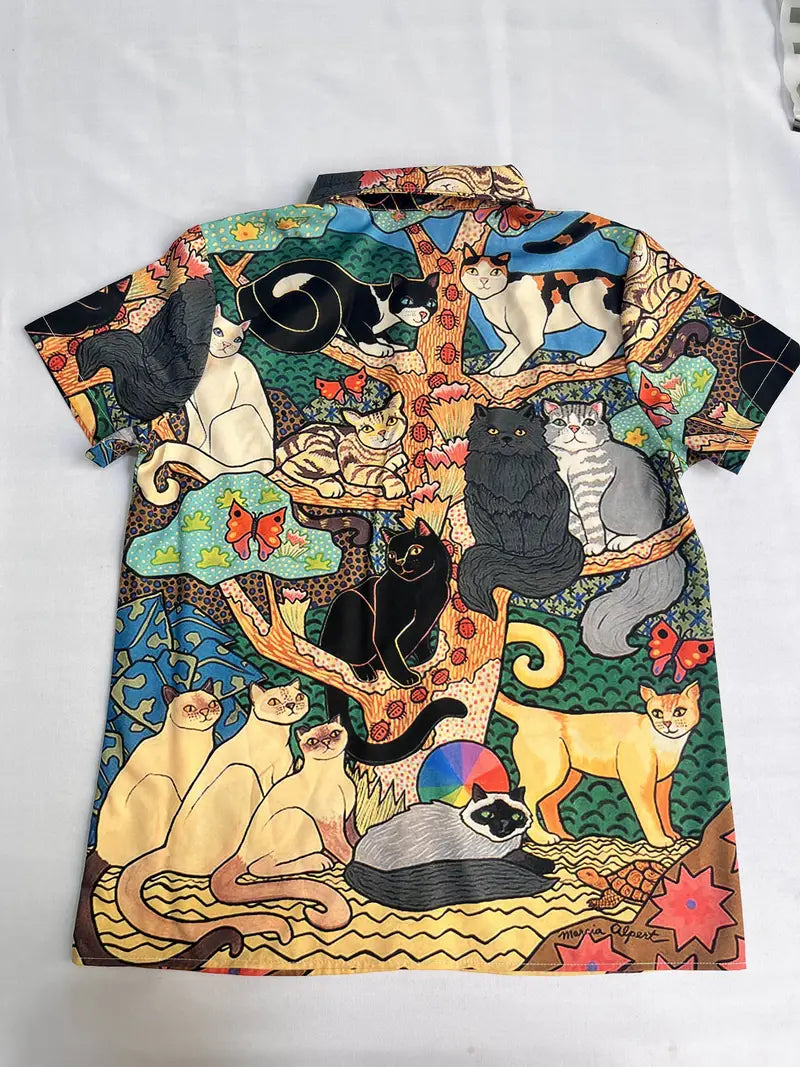 Michela® | Short-Sleeved Artistic Shirt.