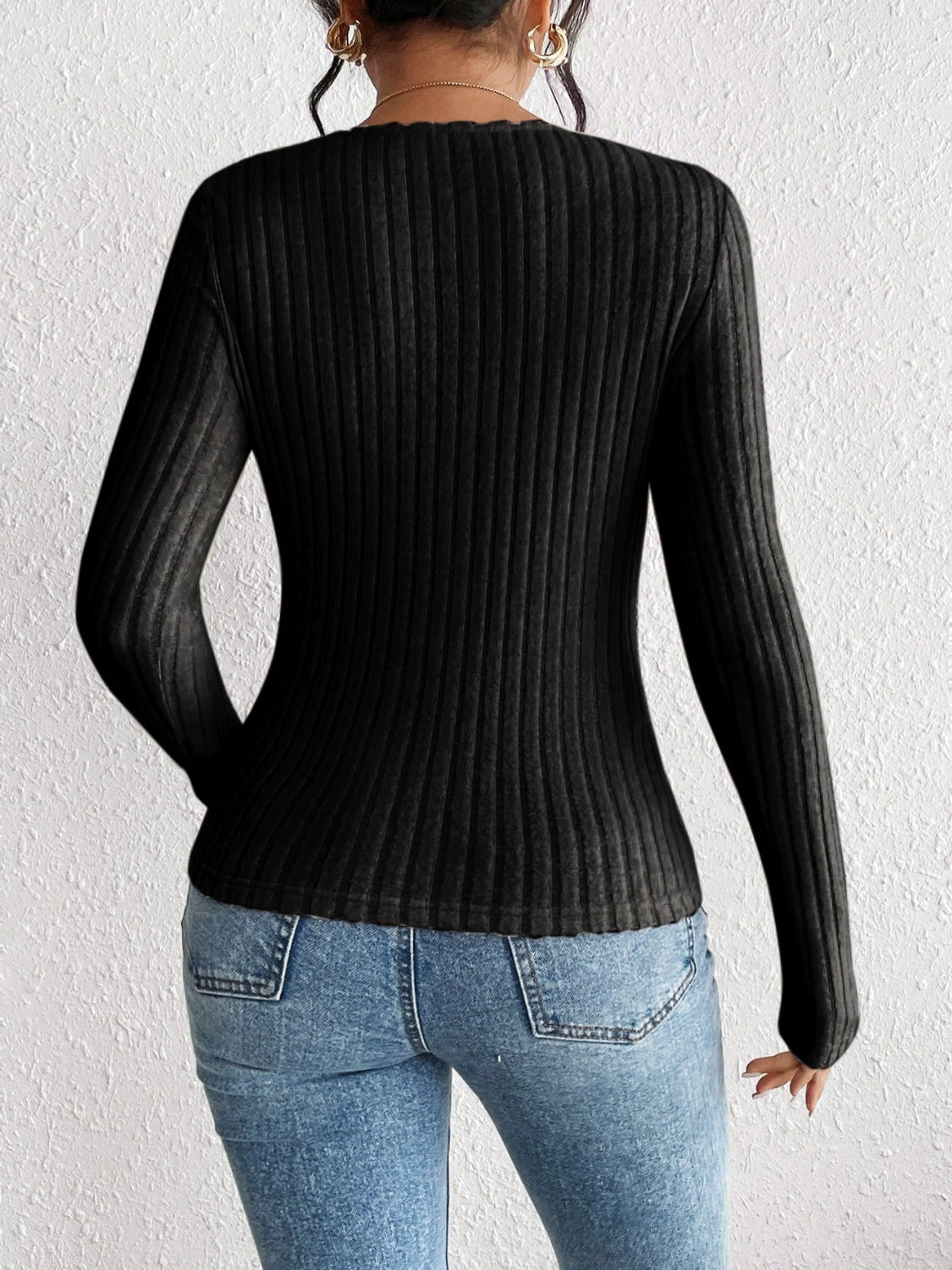 Lotte | Ribbed long sleeve t-shirt