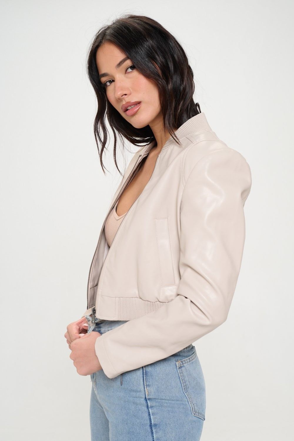 Anika | Short bomber jacket with zip