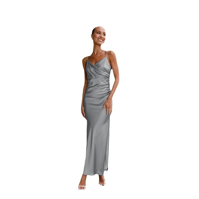 Rita® | Spaghetti Strap Sleeveless Slit Slim Dress Women