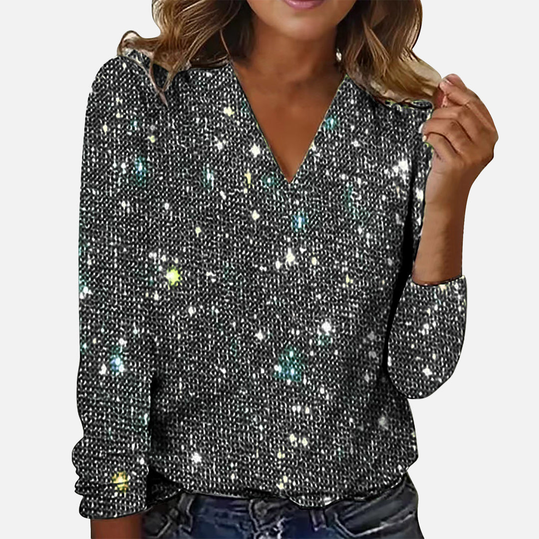 Jazmín® | Sparkling Blouse With A V-Neck