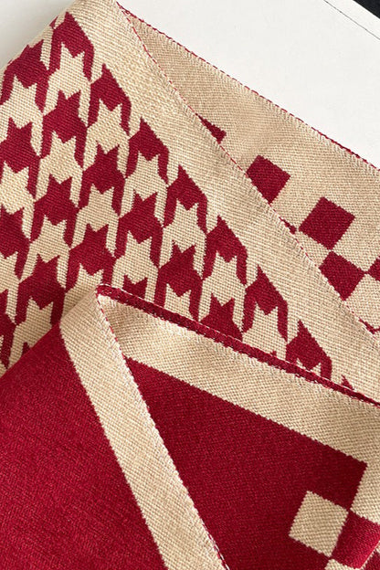 Checkered Plush Scarf