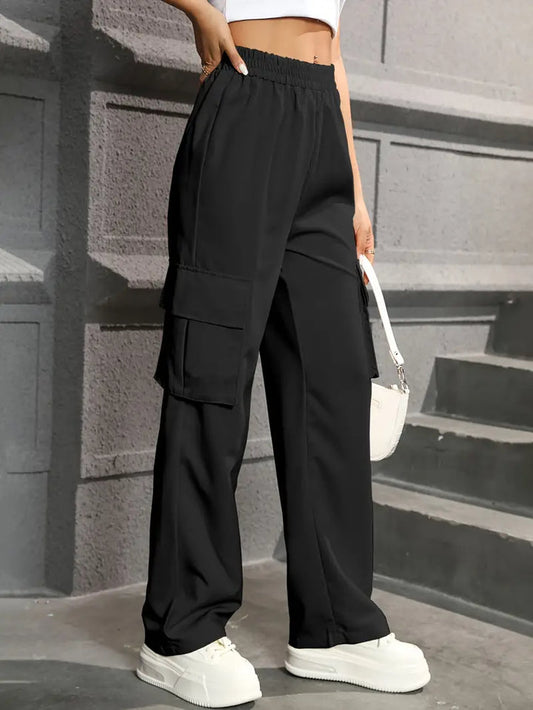 Bidelia® | Simply Comfortable High Waist Cargo Pants
