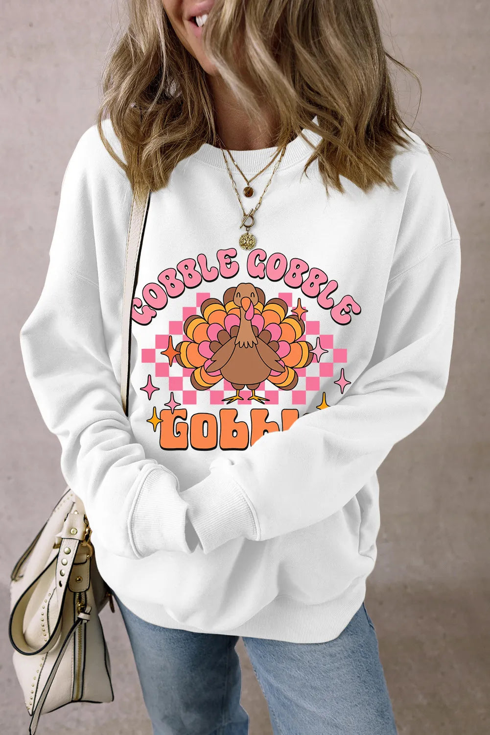 Lucrezia | Graphic long-sleeve sweatshirt with dropped shoulders