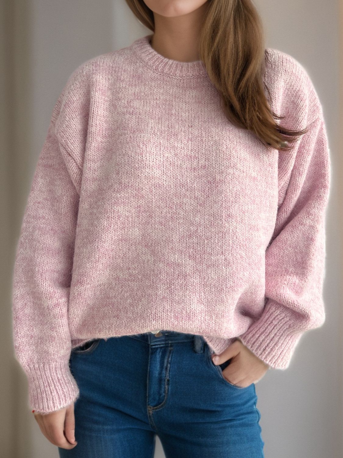 Hortensia | Crew neck sweater with long sleeves
