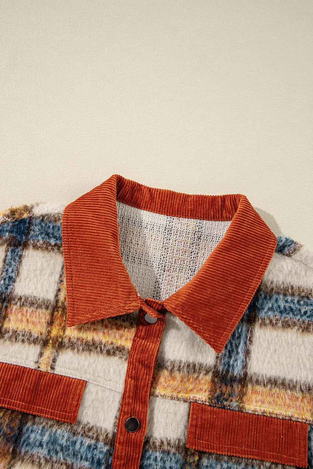 Damaris | Oversized checked button-down jacket