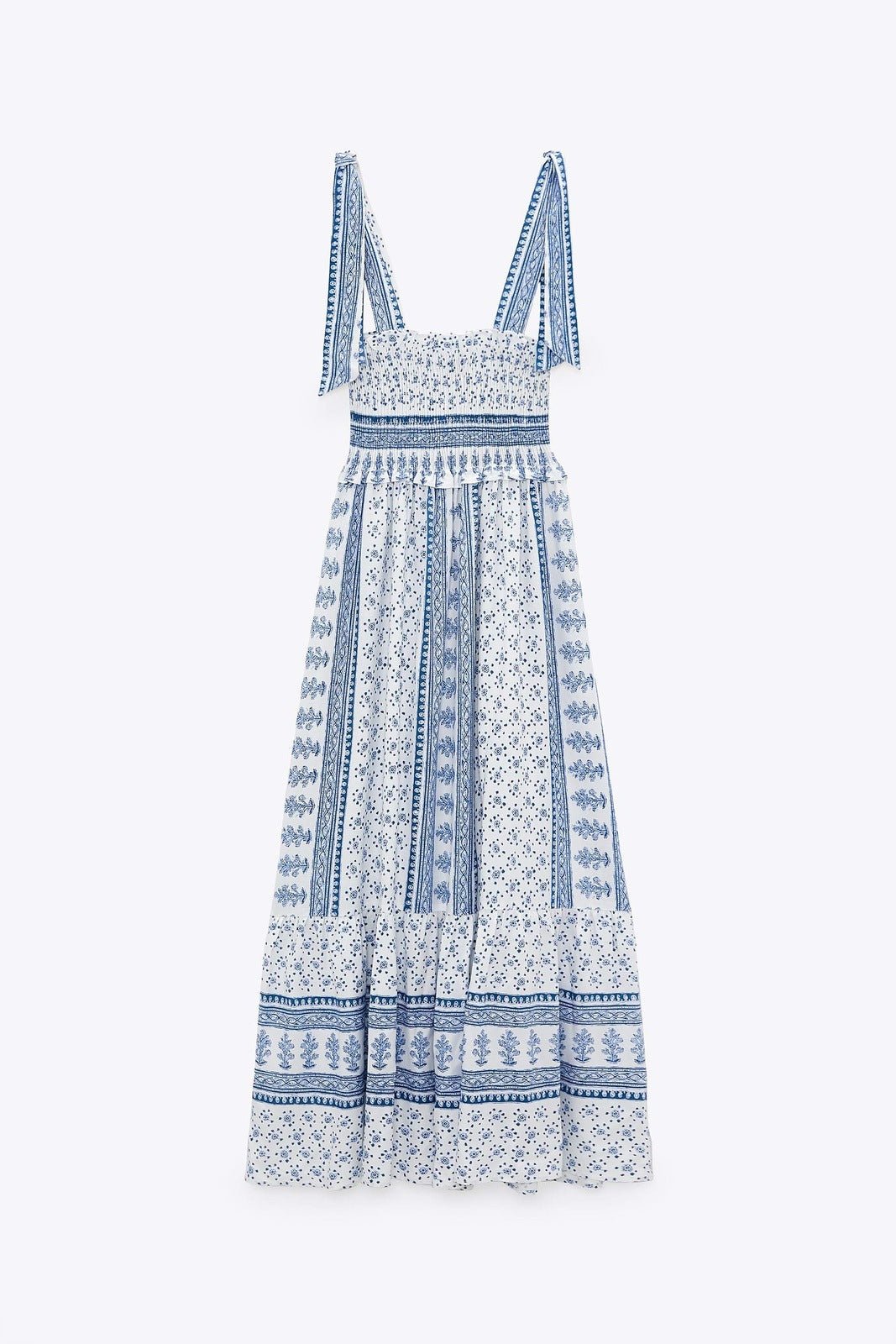 Zoe® | Printed Midi Dress With Gathered Straps