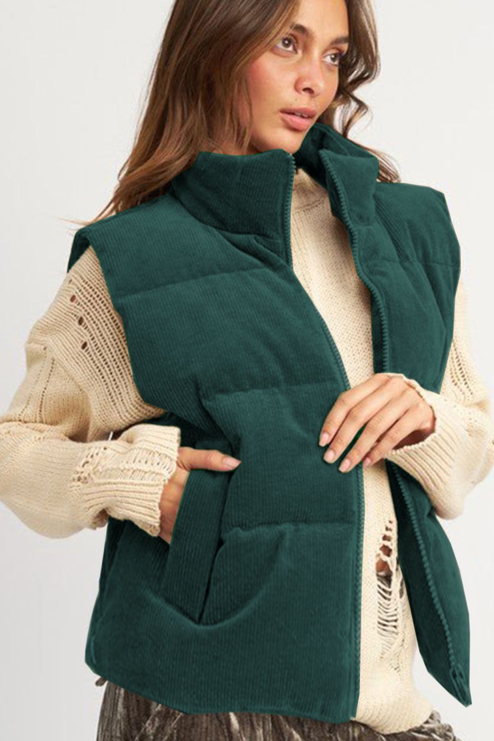 Harriet | Zip-up turtleneck sweater