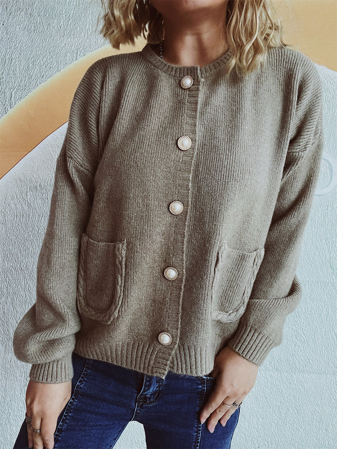 Helene | Long sleeve cardigan with buttons