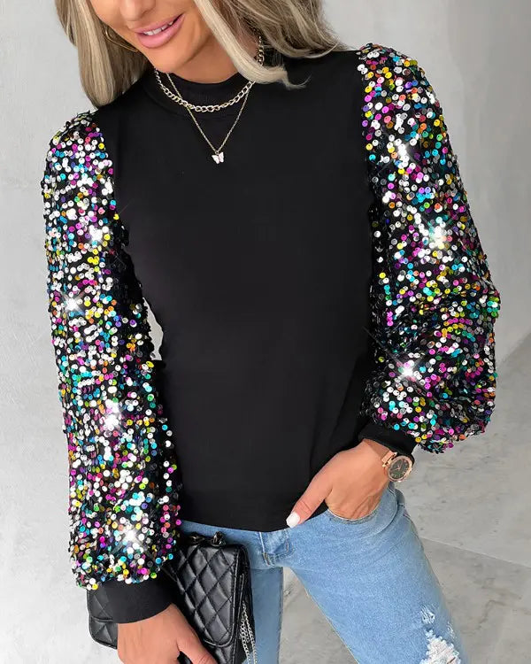 Luisa | Top with colorful balloon sleeves