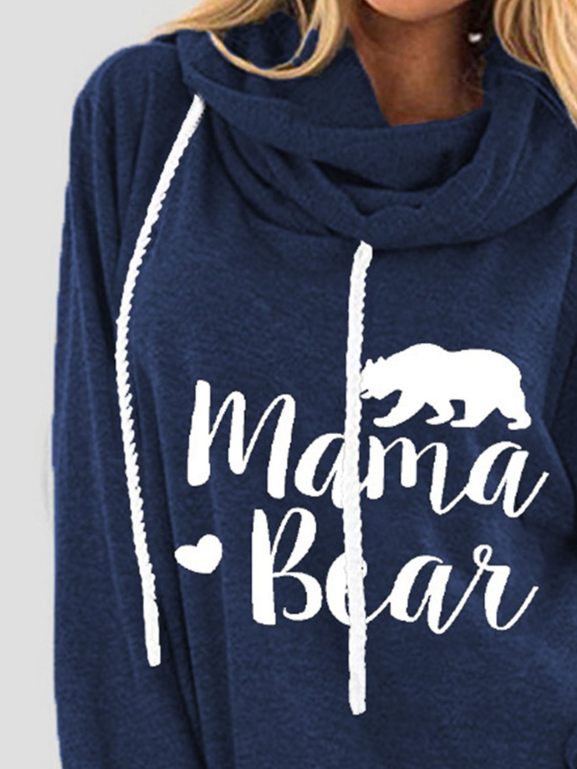 Giovanna | Long sleeve drawstring hoodie with letter graphic