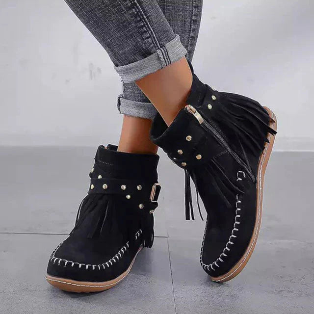 Olga | Vintage warm boots with French