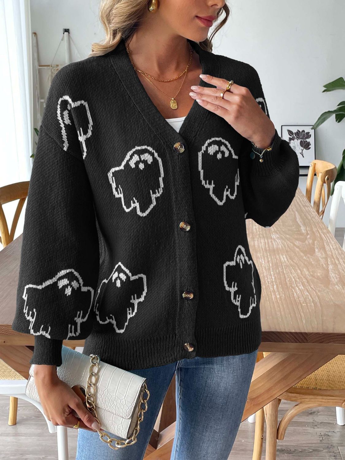 Patricia | Cardigan with a V-neck and dropped shoulders