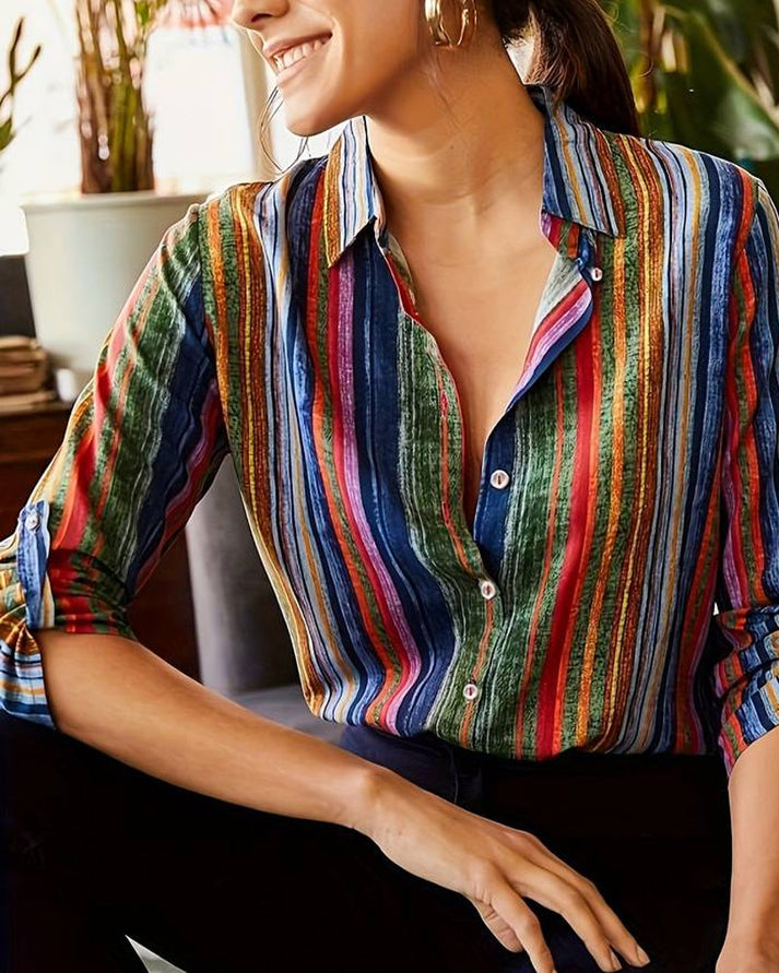Fiona® | Colorful Women'S Blouse With Buttons And Long Sleeves