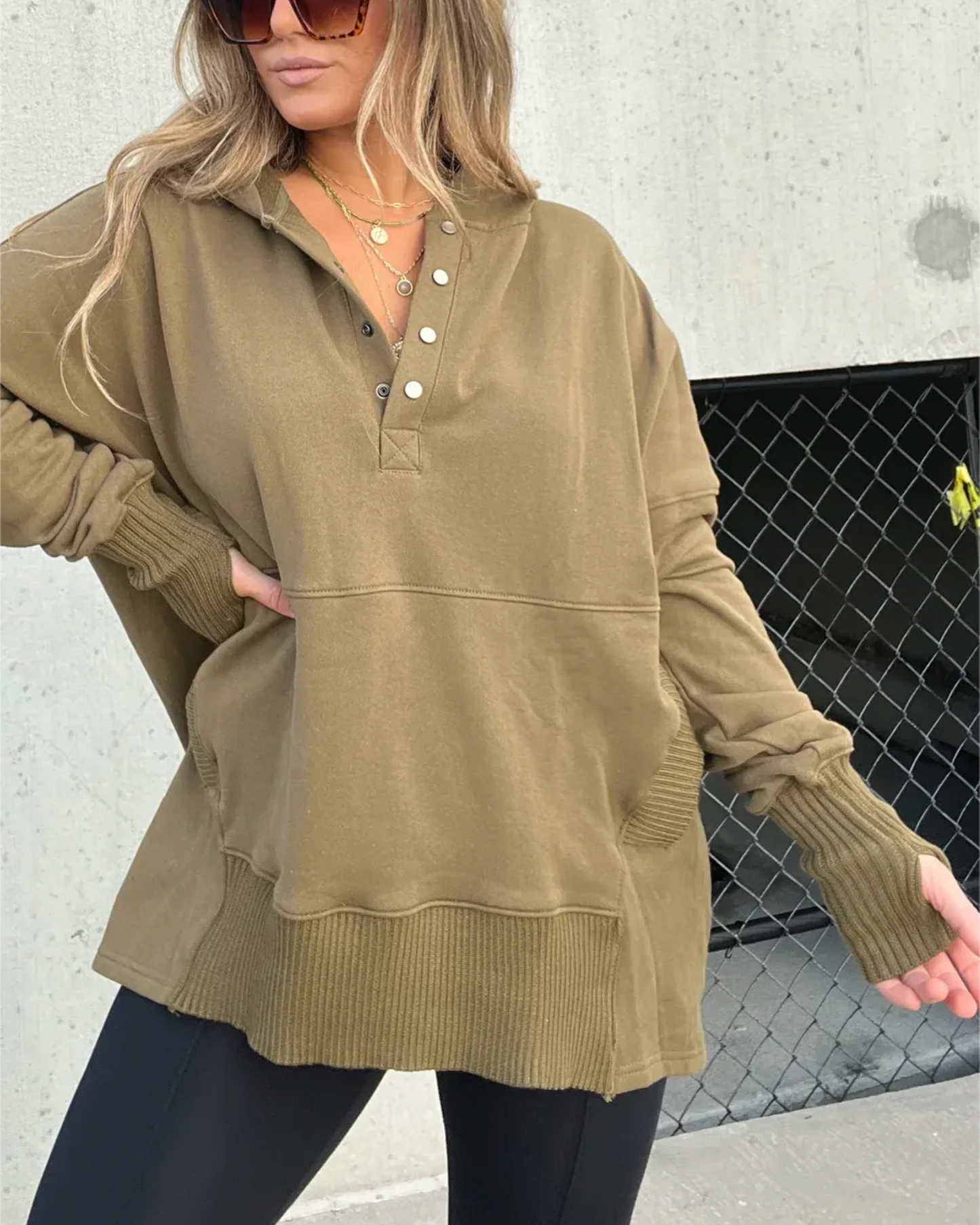 Liliane® | Women's V-neck hoodie