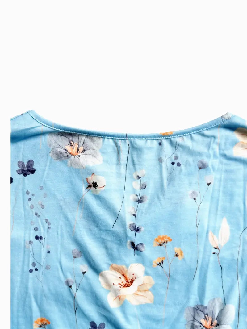 Morgan® | Floral Print Top With Buttons And Flared Sleeves